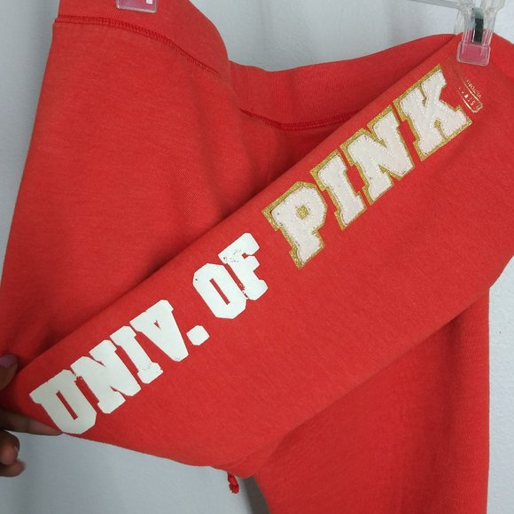 PINK VICTORIA SECRET orange capri pants yoga size S - Picture 7 of 7